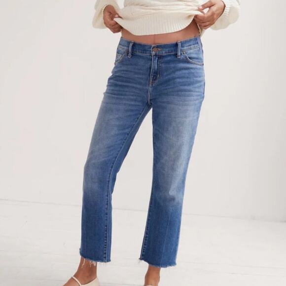 Hatch Denim - Hatch Cropped Raw Hem Maternity Denim Jeans Size 28